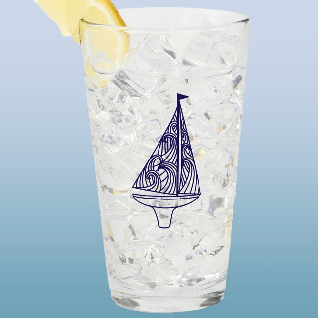 Sailing Boat Glass (Sailing boat yacht glass tumbler)