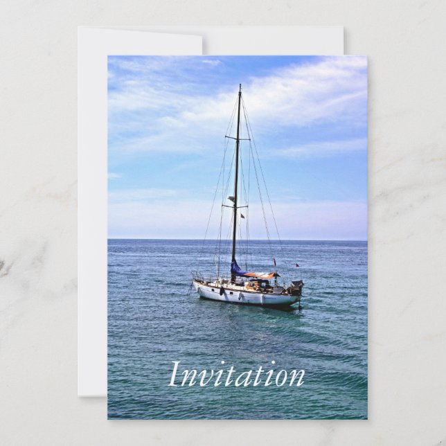 Sailing Boat Invitation (Front)