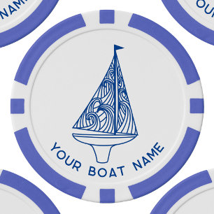 Sailing Boat Name Poker Chips