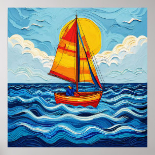 Sailing boat poster