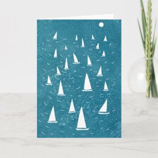 Sailing Boat Seascape Card