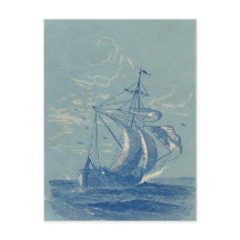 Sailing Boat Travel postcard