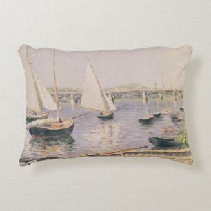 Sailing boats at Argenteuil, c.1888 Decorative Cushion