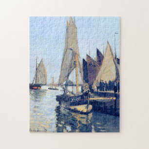 Sailing Boats at Honfleur Monet Fine Art Jigsaw Puzzle