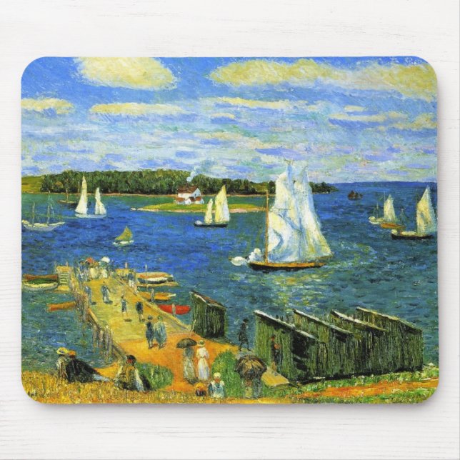 Sailing Boats at Mahone Bay in Canada Mouse Mat (Front)