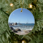 Sailing Boats at the Baths, BVI Ceramic Tree Decoration<br><div class="desc">Picturesque photo of sailing boats at the Baths on the British Virgin Islands. Please feel free to fully customise this product to your needs. Change from landscape to portrait (or from horizontal to vertical layout) or the other way around, zoom in or zoom out and add your own text (add...</div>