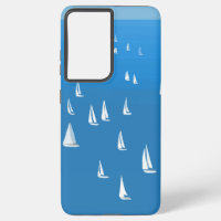 Sailing Boats in deep blue Sea - Regatta Sailboats