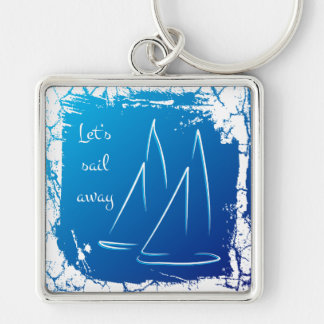 sailing boats - let's sail away key ring