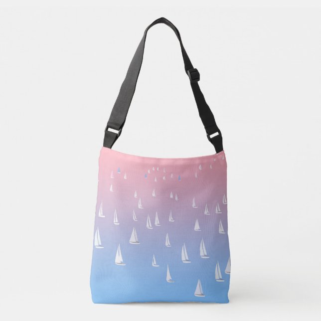 Sailing Boats on the Ocean  Crossbody Bag (Front)