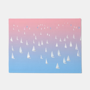 Sailing Boats on the Ocean   Doormat