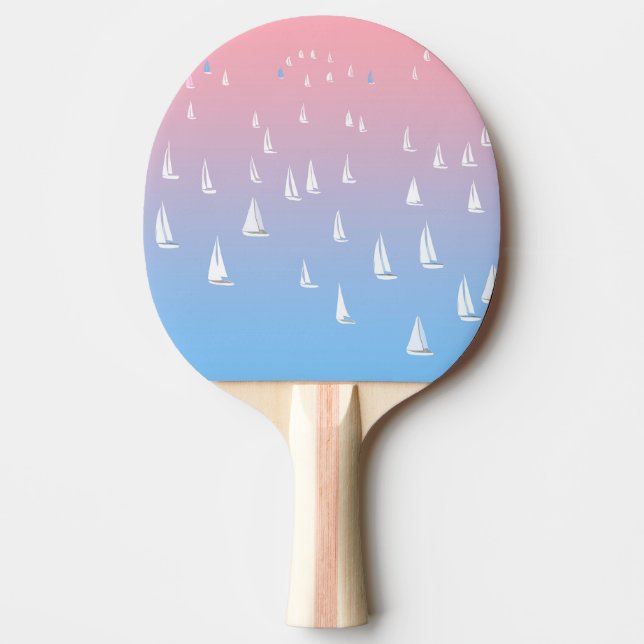Sailing Boats on the Ocean  Ping Pong Paddle (Front)
