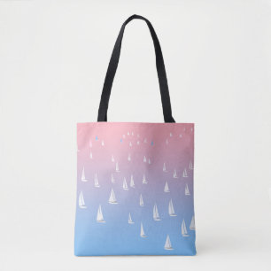 Sailing Boats on the Ocean   Tote Bag