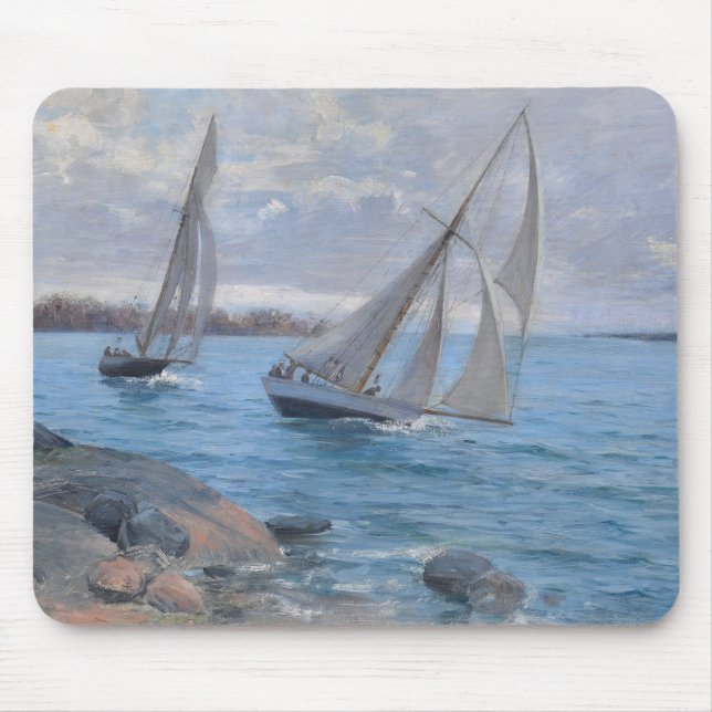 Sailing Boats on the River Mouse Mat (Front)