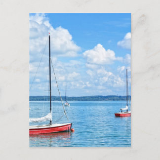 Sailing boats postcard