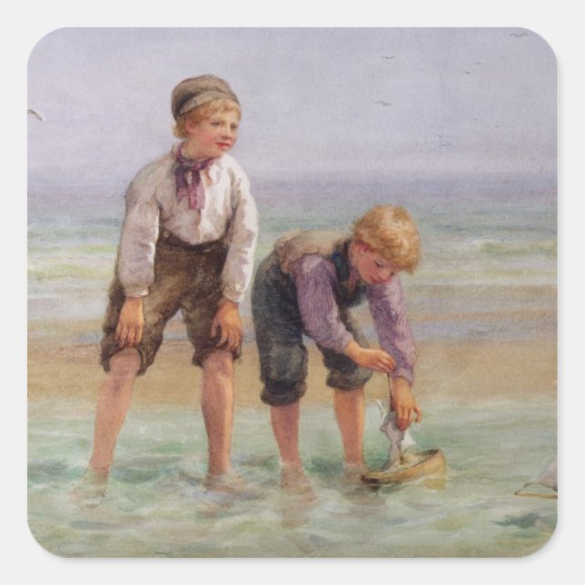 Sailing Boats Square Sticker (Front)