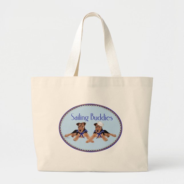 Sailing Buddies Large Tote Bag (Front)