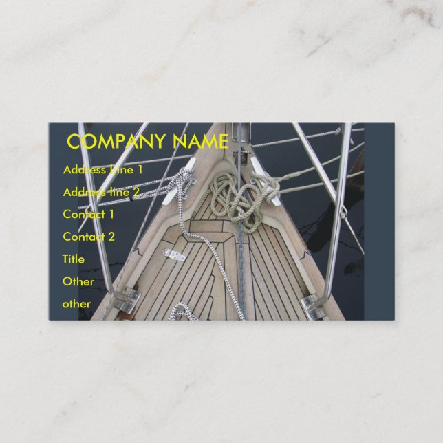 Sailing Business Card (Front)