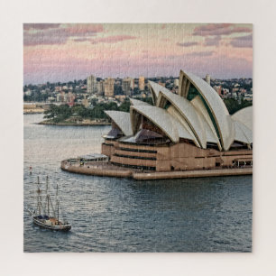 Sailing by Sydney Opera House - 20x20 - 676 pcs Jigsaw Puzzle