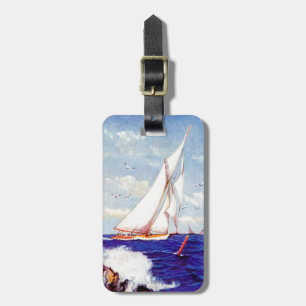 Sailing By The Lighthouse by Albert B. Marks Luggage Tag