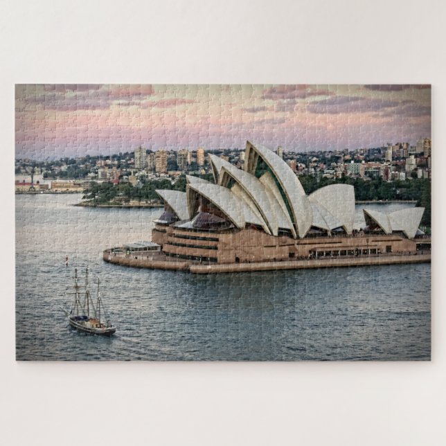 Sailing by the Sydney Opera House - 20x30 -1014 pc Jigsaw Puzzle (Horizontal)
