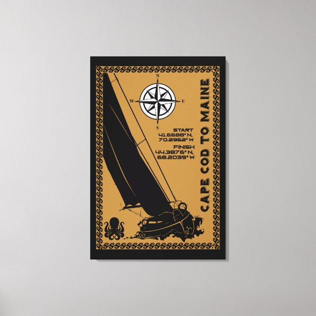 Sailing Cape Cod To Maine Canvas Print (Front)
