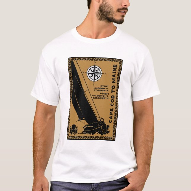 Sailing Cape Cod To Maine T-Shirt (Front)