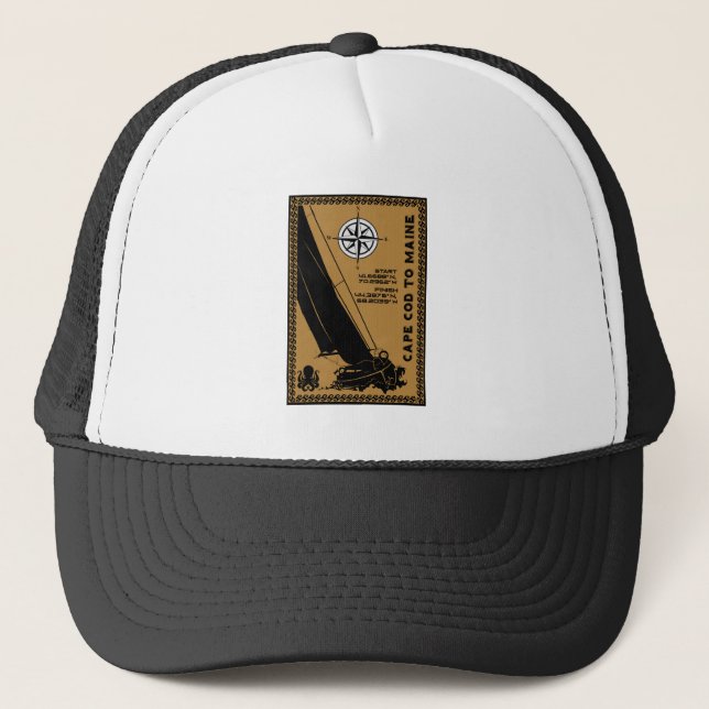 Sailing Cape Cod To Maine Trucker Hat (Front)