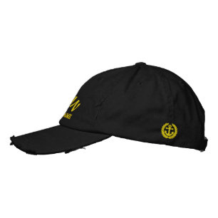 Sailing captain with anchor motif embroidered hat