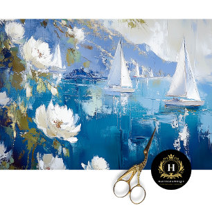 Sailing Catalina Island California Decoupage  Tissue Paper