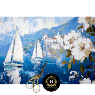 Sailing Catalina Island California Decoupage  Tissue Paper
