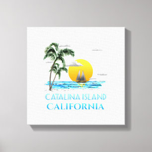 Sailing Catalina Island California Sailboat Canvas Print