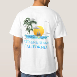 Sailing Catalina Island California Sailboat T-Shirt