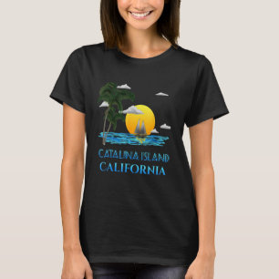 Sailing Catalina Island California Sailboat T-Shirt