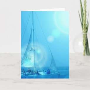 Sailing Catamaran Greeting Card