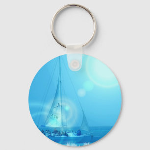 Sailing Catamaran Keychain