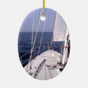 Sailing Ceramic Tree Decoration
