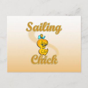 Sailing Chick Postcard