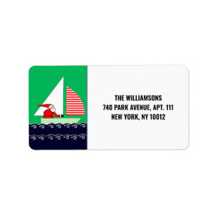 Sailing Christmas Label