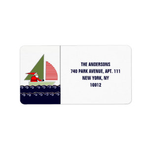 Sailing Christmas Label