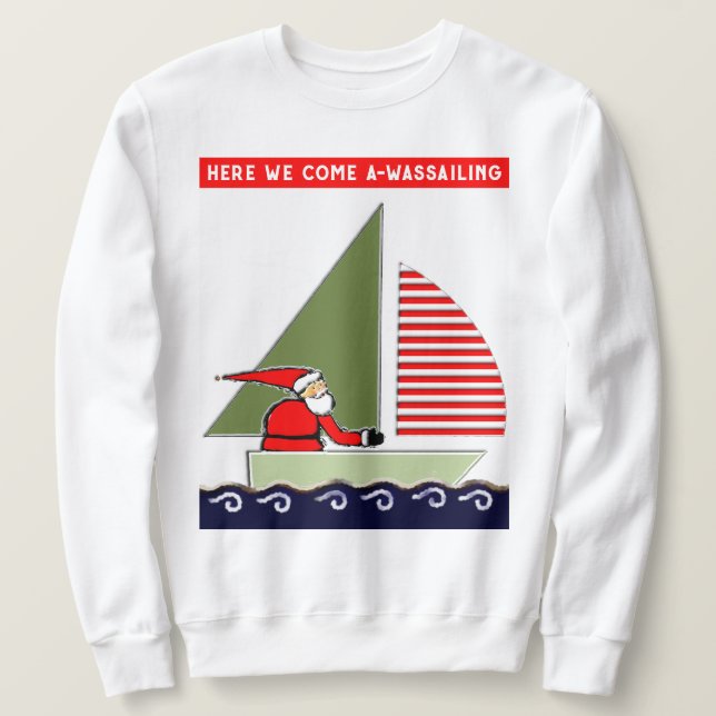 Sailing Christmas Sweatshirt (Design Front)