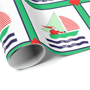 Sailing Christmas Wrapping Paper