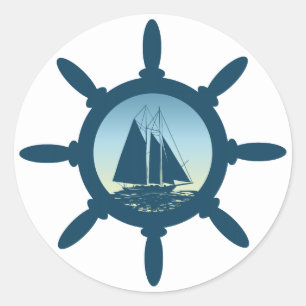 Sailing Classic Round Sticker