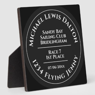 Sailing Club Competition Race Yacht Crew Trophy Plaque