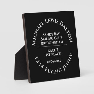 Sailing Club Trophy Plaque