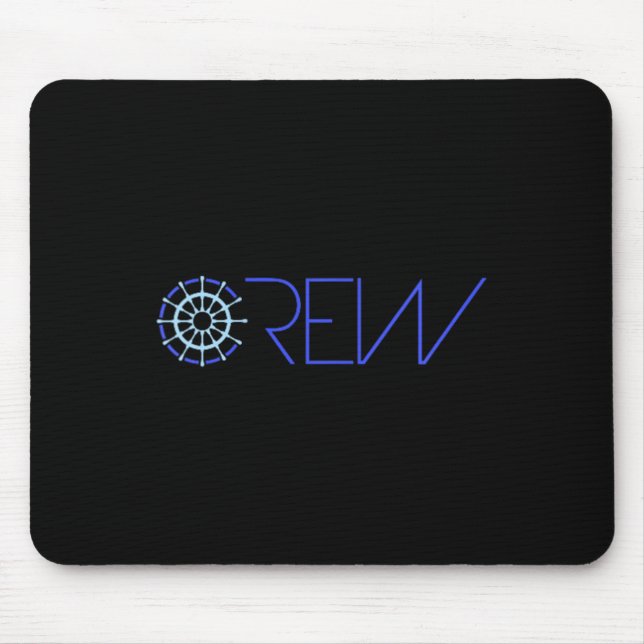 Sailing Crew Sailing Team Ship Steering Wheel Text Mouse Mat (Front)