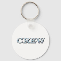 Sailing Crew Text Illustration Keychain