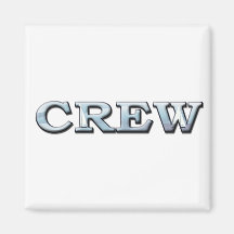 Sailing Crew Text Illustration Magnet