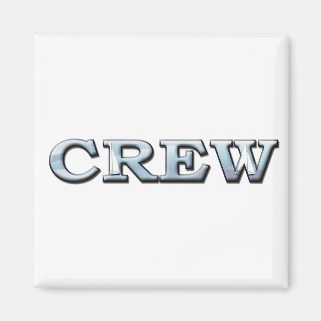 Sailing Crew Text  Illustration Magnet (Front)