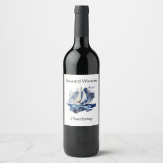Sailing Custom Wine Bottle Label
