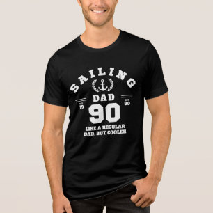 Sailing Dad Funny Boating Established 1990 Tri-Blend Shirt